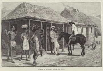 Una tienda en Suazilandia, Sudeste de África